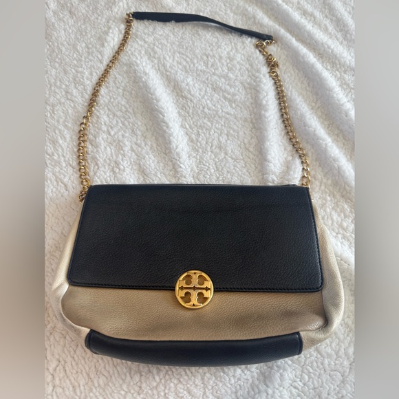 Tory Burch Chelsea Color Block Leather Crossbody - Picture 15 of 15